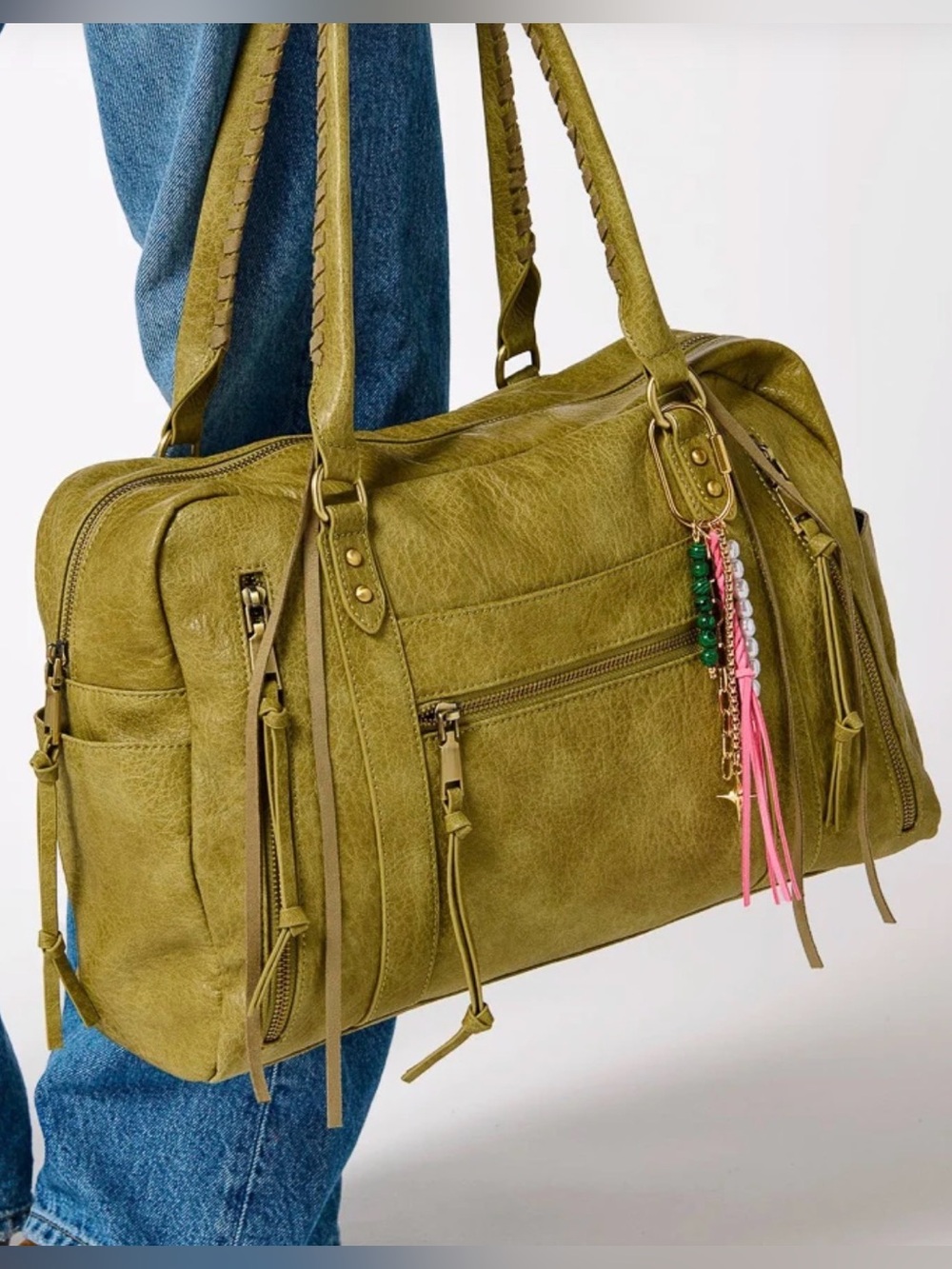 Shiraleah Jessie Bowling Bag in Olive NWT